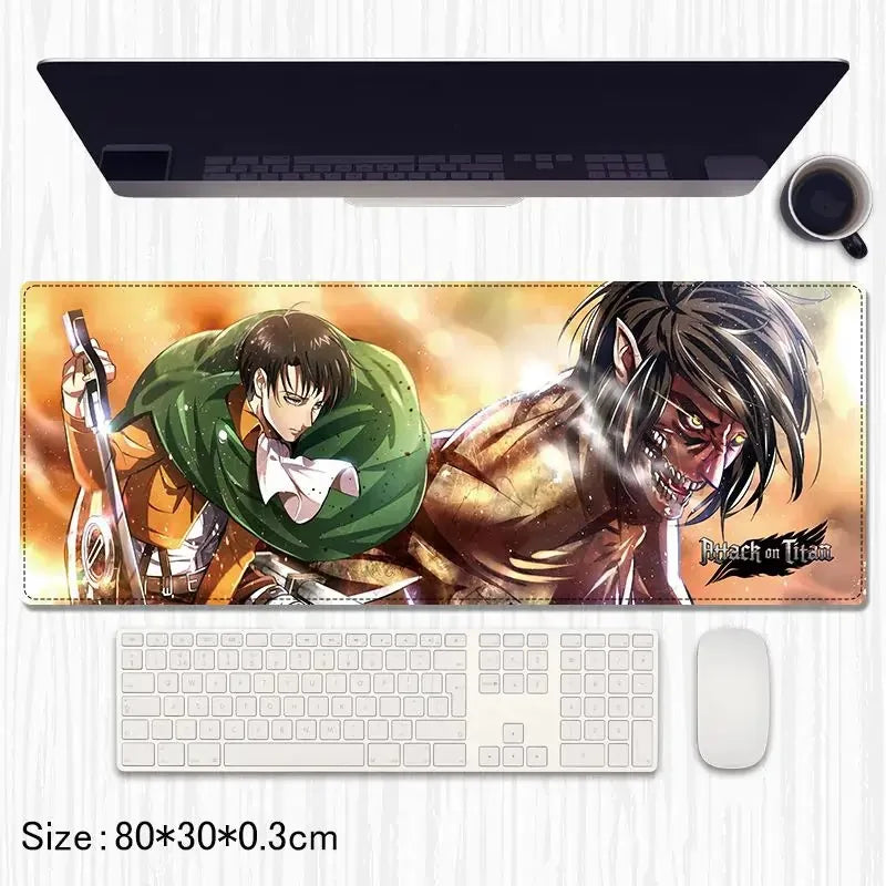 Attack on Titan Anime Extended Gaming Mouse Pad – 80×30 cm - Drakon Lifestyle India