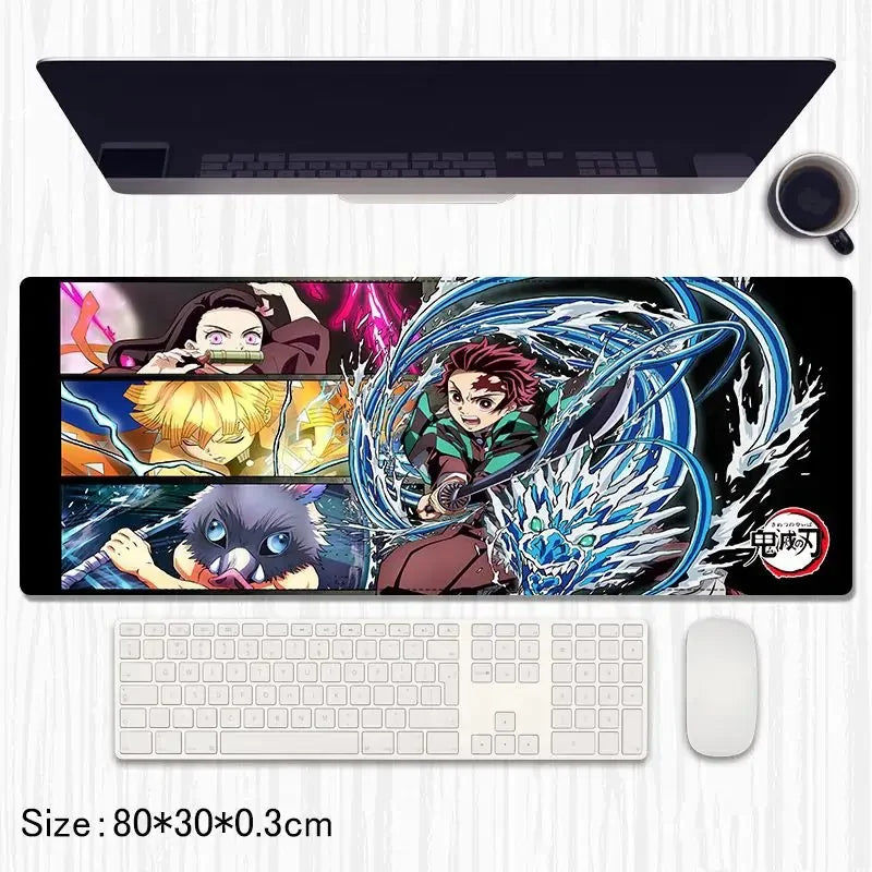 Demon Slayer Anime Extended Gaming Mouse Pad / Desk Mat – 80×30 cm - Drakon Lifestyle India