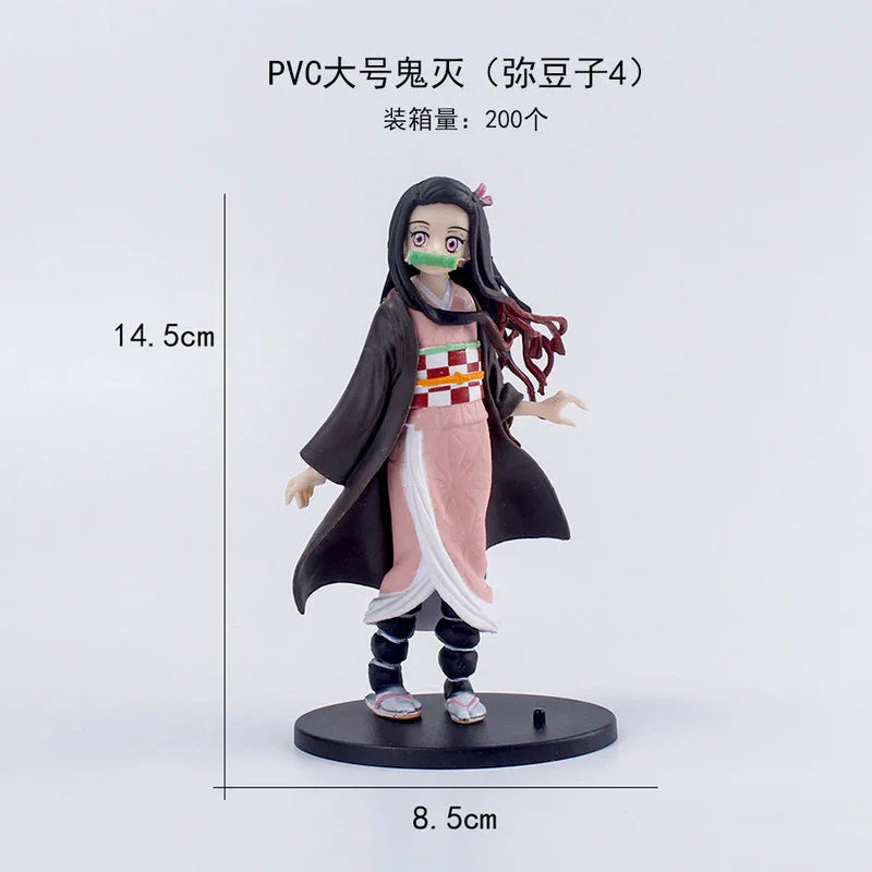 Demon Slayer Action Figures 15 cm – Tanjiro, Nezuko, Zenitsu, Inosuke, Giyu & Shinobu - Drakon Lifestyle India