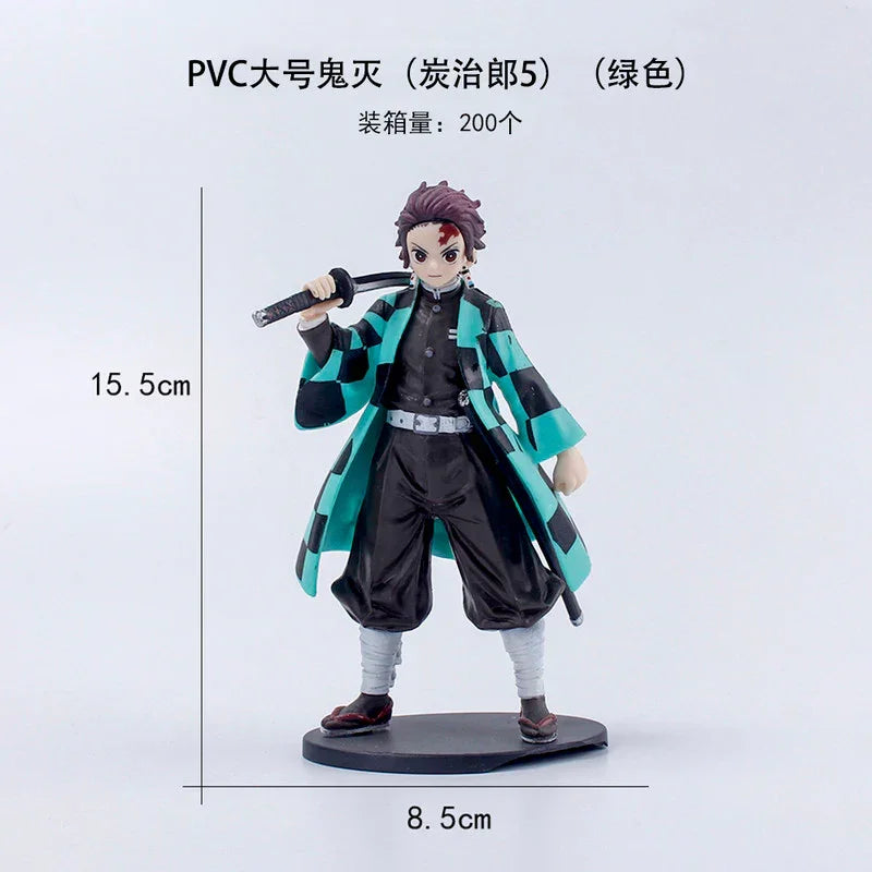 Demon Slayer Action Figures 15 cm – Tanjiro, Nezuko, Zenitsu, Inosuke, Giyu & Shinobu - Drakon Lifestyle India
