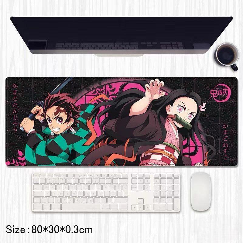 Demon Slayer Anime Extended Gaming Mouse Pad / Desk Mat – 80×30 cm - Drakon Lifestyle India