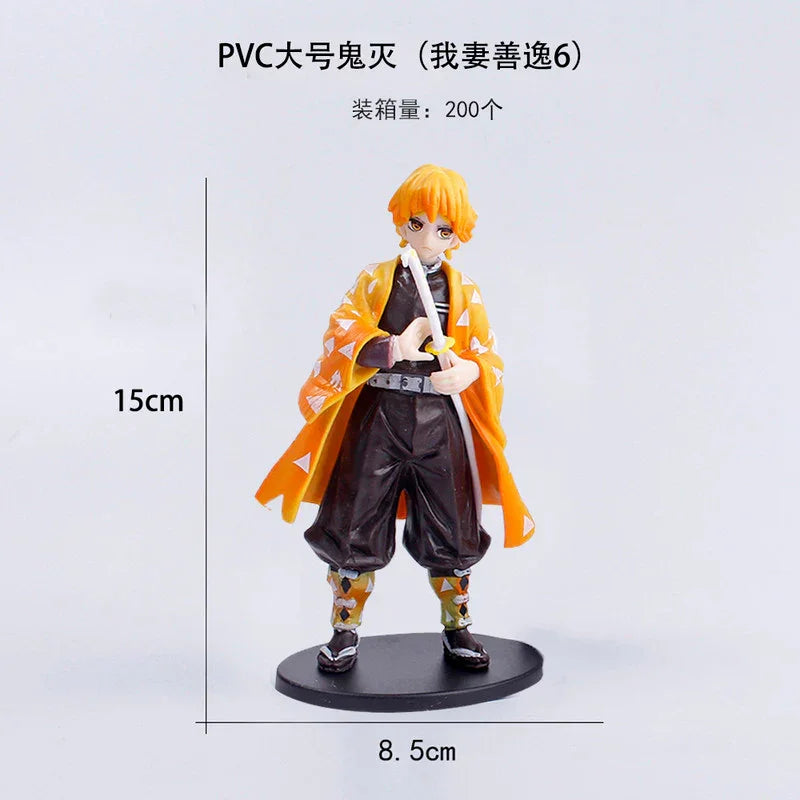 Demon Slayer Action Figures 15 cm – Tanjiro, Nezuko, Zenitsu, Inosuke, Giyu & Shinobu - Drakon Lifestyle India