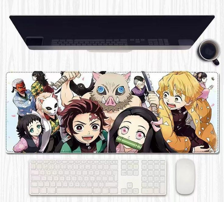 Demon Slayer Full Group Squad Desk Mat - Chibi Allies Gaming Pad