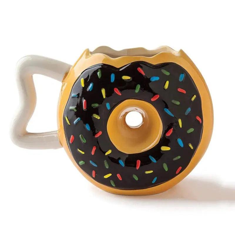 Donut-Shaped Ceramic Coffee Mug – Fun & Unique Gift - Drakon Lifestyle India