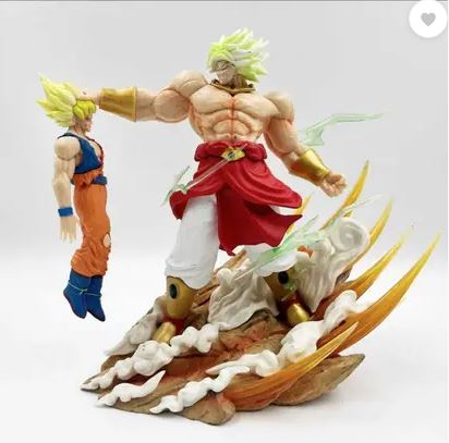 Dragon Ball Z Broly vs Goku 20 cm Diorama Statue with Swappable Head