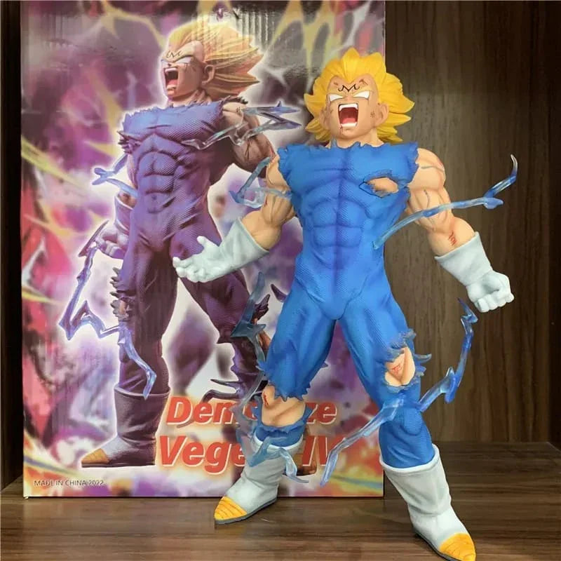 28cm Majin Vegeta Dragon Ball Z action figure with electric effects and box display