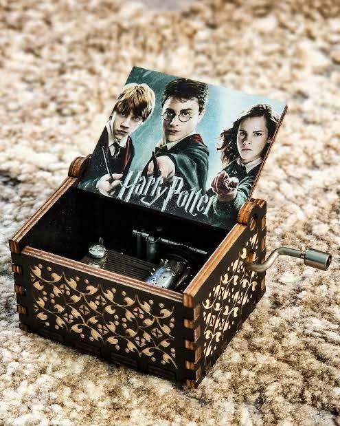 Harry Potter Wooden Hand-Crank Music Box | Wizarding Collectible - Drakon Lifestyle India