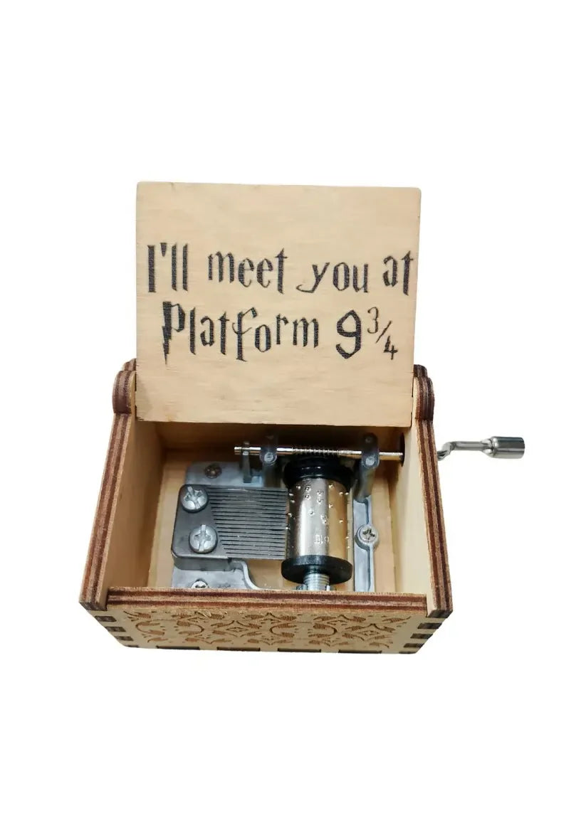 Harry Potter Wooden Hand-Crank Music Box | Wizarding Collectible - Drakon Lifestyle India
