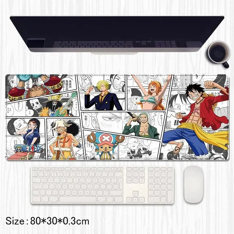 One Piece Anime Extended Gaming Mouse Pad / Desk Mat – 80×30 cm - Drakon Lifestyle India