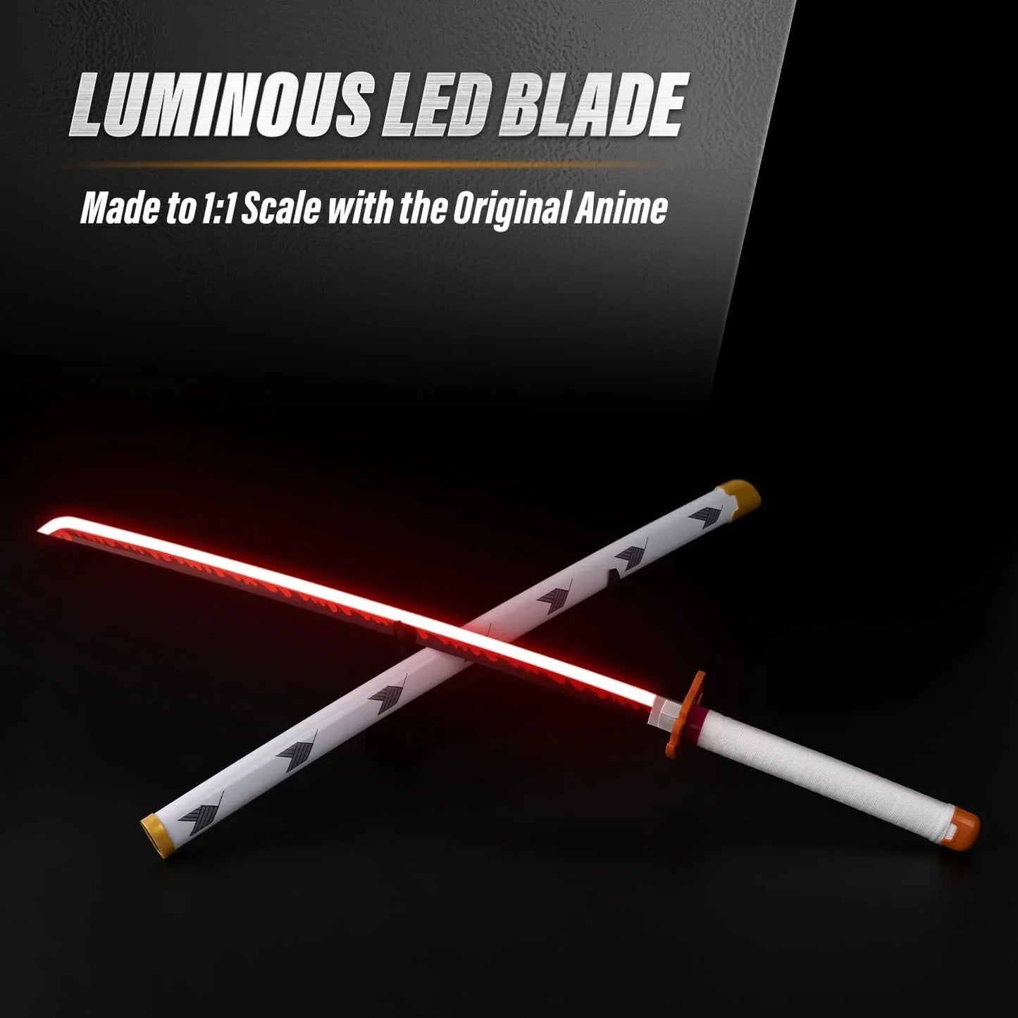 Demon Slayer LED wooden Katana 104 cm – Kimetsu no Yaiba Cosplay Sword - Drakon Lifestyle India
