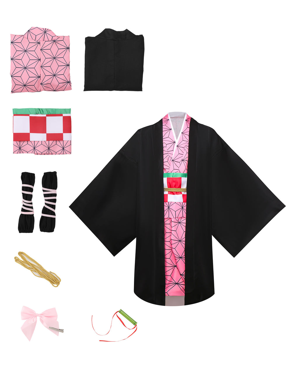Nezuko Kamado Costume Demon Slayer Cosplay Outfit