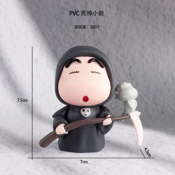 Shinchan Grim Reaper Halloween PVC Figure – 7.5 cm | Mini Desk Collectible - Drakon Lifestyle India