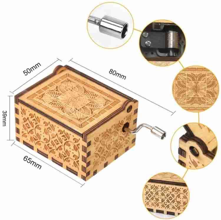 Harry Potter Wooden Hand-Crank Music Box | Wizarding Collectible - Drakon Lifestyle India