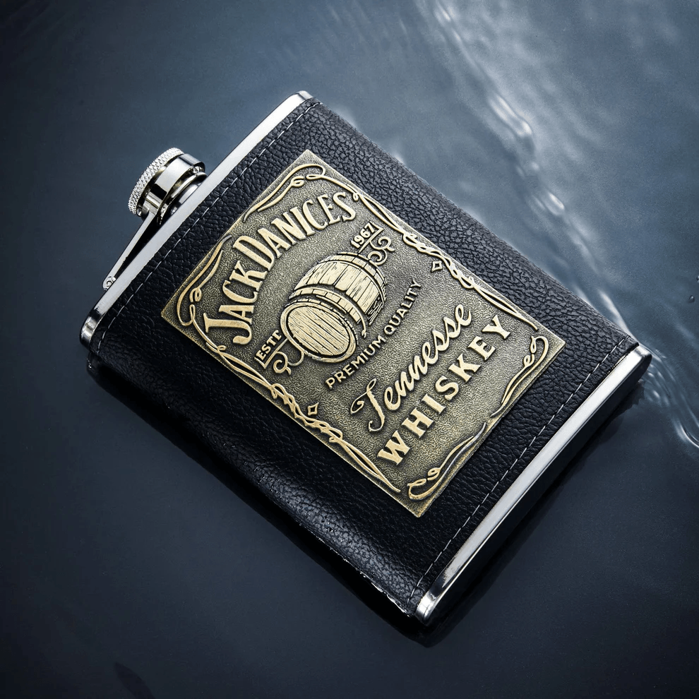 Vintage Leather Whiskey Flask – Classic & Stylish Hip Flask - Drakon Lifestyle India
