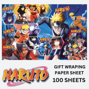 Naruto Gift Wrapping Paper Sheets – 100 Sheets (110gsm) - Drakon Lifestyle India