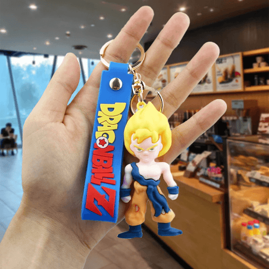 Dragon Ball Z Super Saiyan Goku 3D Keychain | Strap Bag Charm with Hook - Drakon Lifestyle India