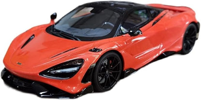 1:18 Scale McLaren 765LT Diecast Supercar Model – Orange with Black Roof