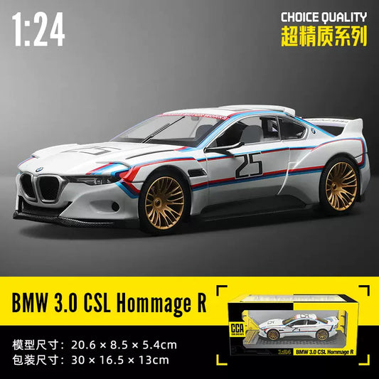 BMW 3.0 CSL Hommage R Diecast Car Model – 1:24 Scale CCA Racing Edition