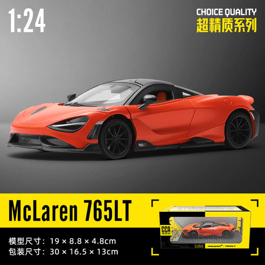 McLaren 765LT Diecast Car Model – 1:24 Scale CCA Supercar Edition