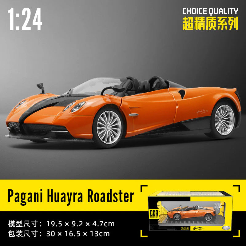 Pagani Huayra Roadster Diecast Car Model – 1:24 Scale CCA Hypercar Edition