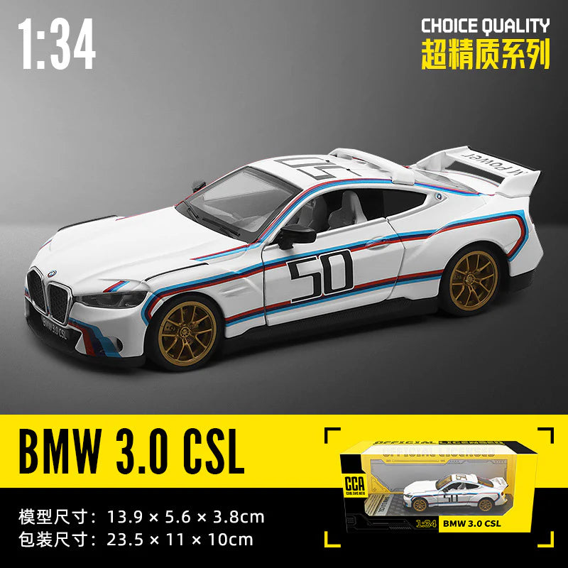 BMW 3.0 CSL Diecast Car Model – 1:34 Scale CCA Classic Racing Edition