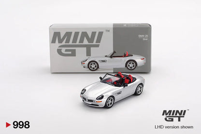 1:64 BMW Z8 Silver Diecast Model Car – Mini GT Limited Edition