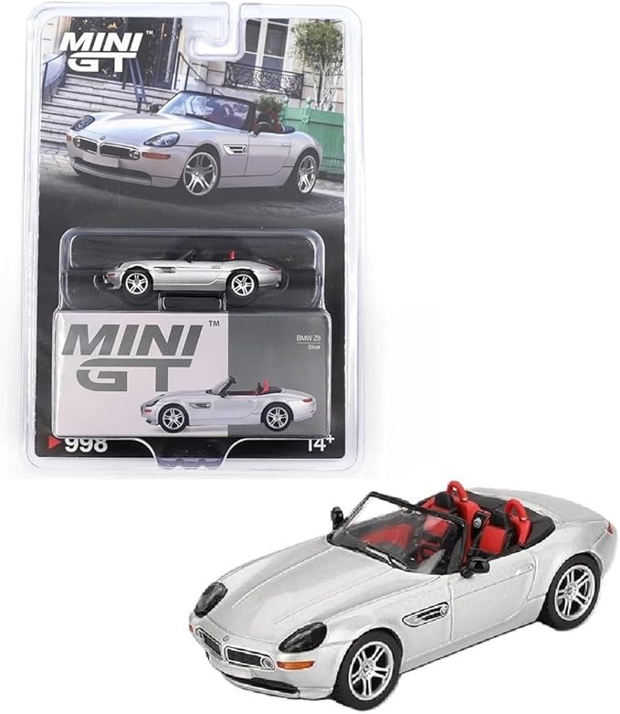 Mini GT #998 BMW Z8 Silver Convertible 1:64 Diecast Model Car