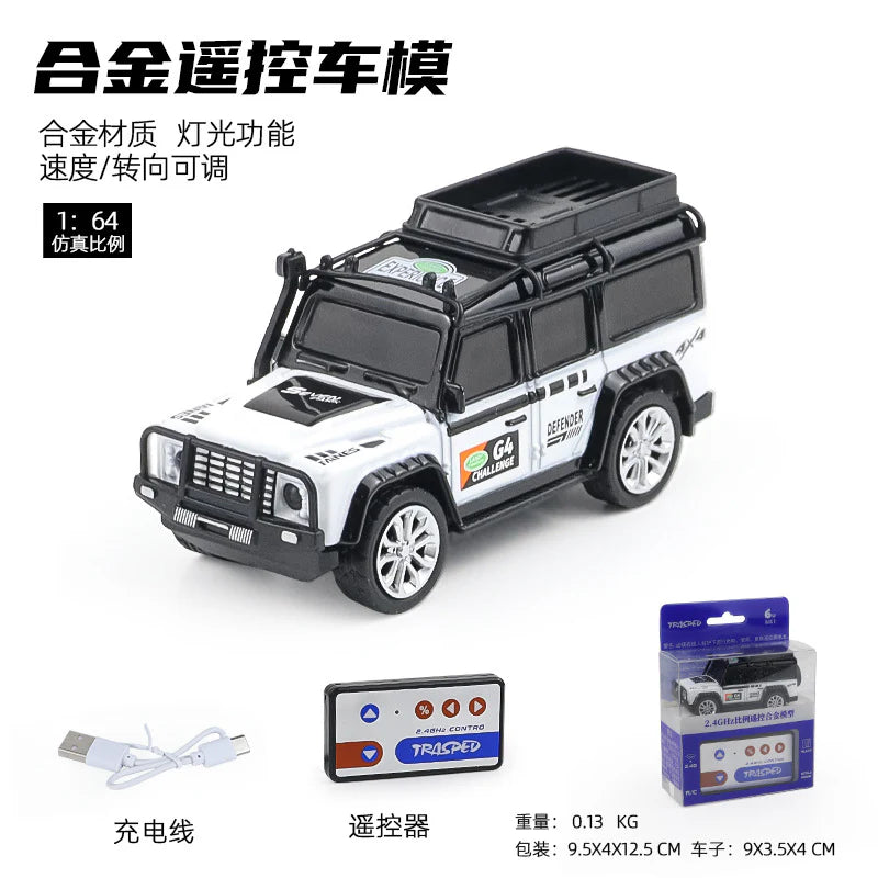 1:64 Mini Alloy Remote Control Off-Road SUV (White)