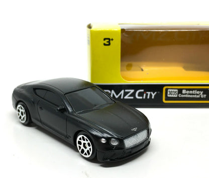 1:64 RMZ City Official Licensed Matte Black Bentley Continental GT Diecast Car