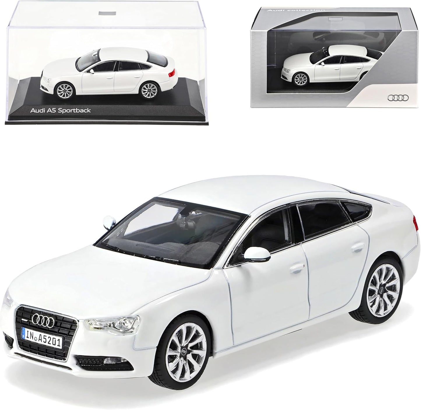 1:64 RMZ City Official Licensed White Audi A5 Sportback Diecast Car