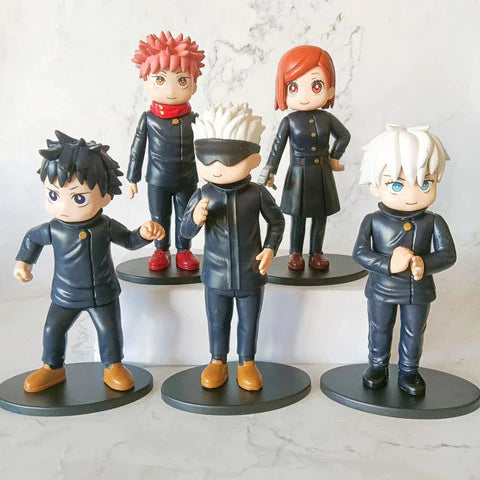 Jujutsu Sorcerers Chibi Figure Set of 5 – Gojo & Team (16 cm)