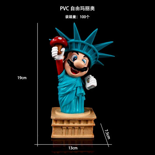 Statue of Liberty Mario Action Figure – 19 cm Collectible Toy - Drakon Lifestyle India