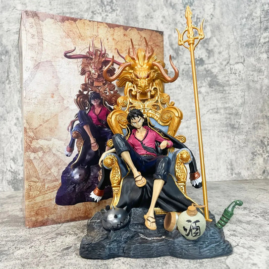Luffy Dragon Throne King Action Figure Statue – 34 cm