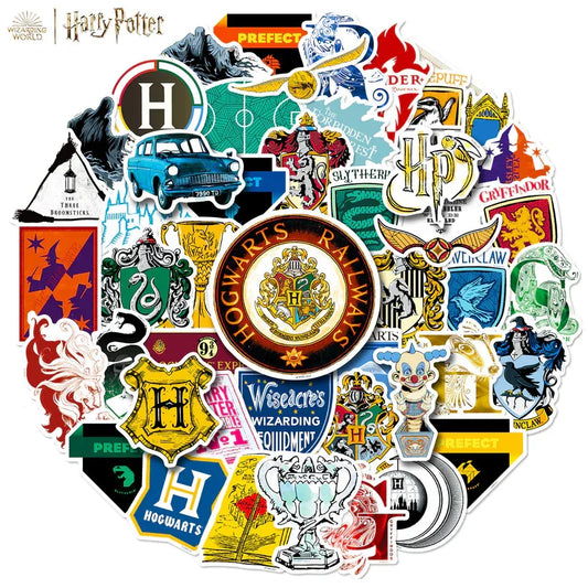 Harry Potter Hogwarts Stickers – 50 PCS Witchcraft & Wizardry Themed Decals - Drakon Lifestyle India