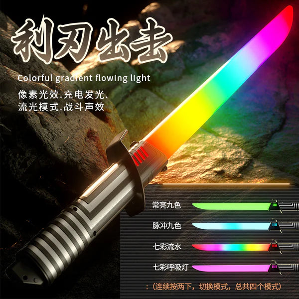 Rainbow Flow LED Light Saber – 68 cm Sound Effect Cosplay Collectible