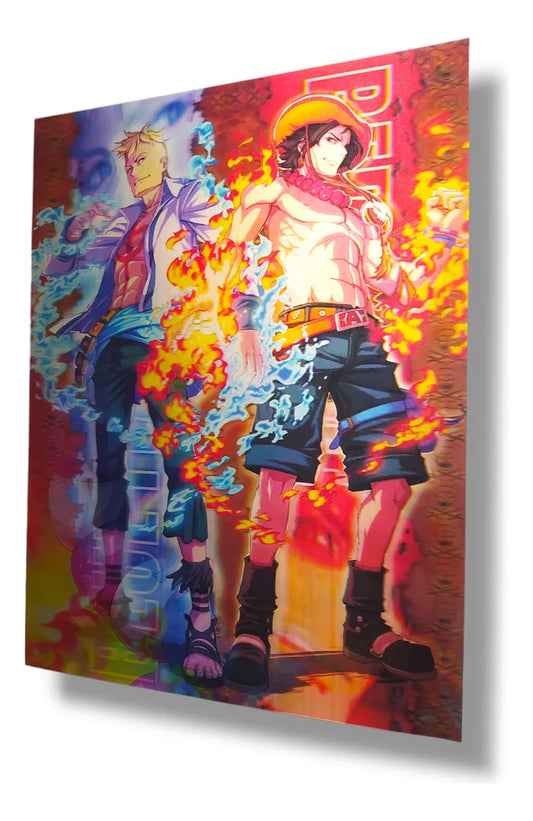 Portgas D. Ace 3D 30 *40 cm Anime Poster – Fire & Ice Wall Art