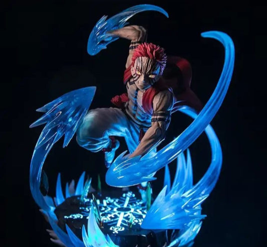 Animated character with blue energy effects on a black background