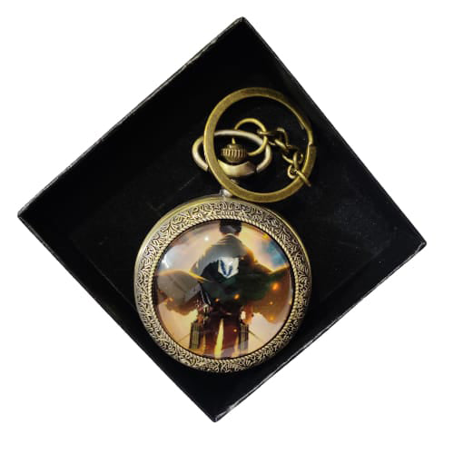 Attack on Titan Pocket Watch Keychain – Vintage Survey Corps Style