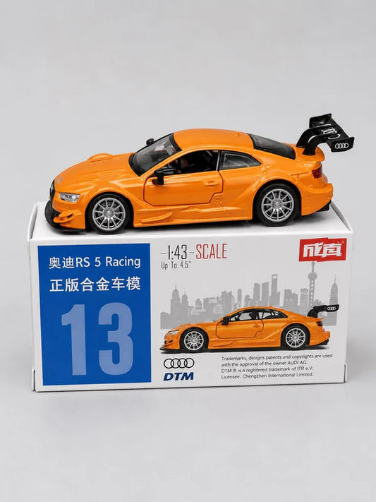 Audi RS5 DTM Official Licensed 1:43 Scale Die Cast Racing Car Model – Orange Collectible