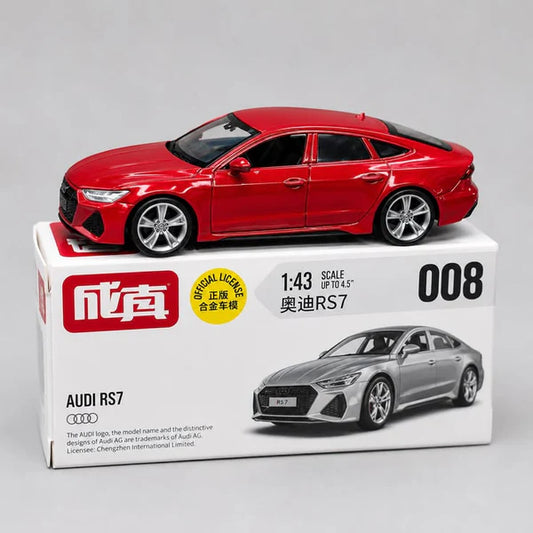 Audi RS7 Official Licensed 1:43 Scale Die Cast Luxury Sports Sedan – Red Collectible