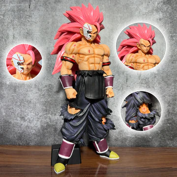 Black Goku SSJ3 with Removable Magnet Mask – 30 CM Dragon Ball Action Figure