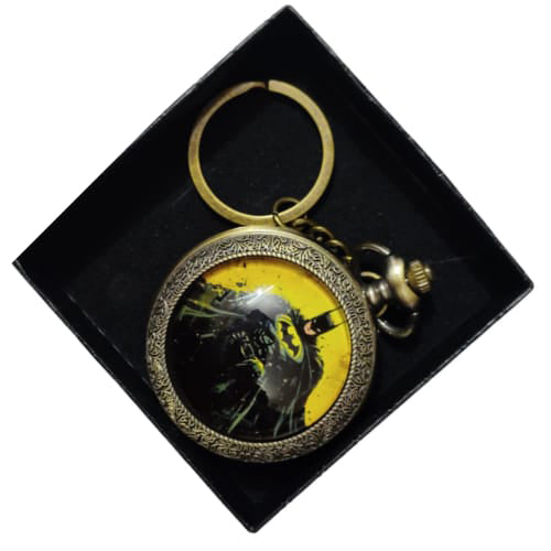 Batty Pocket Watch Keychain – Vintage Dark Hero Edition