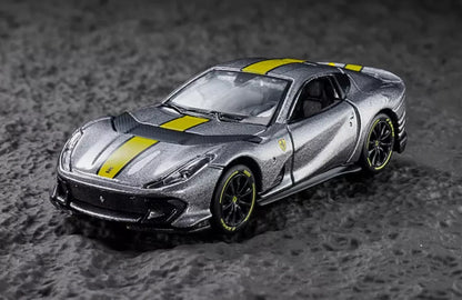 Bburago Ferrari 812 Competizione Diecast Model Car – 1:64 Scale Silver Collectible