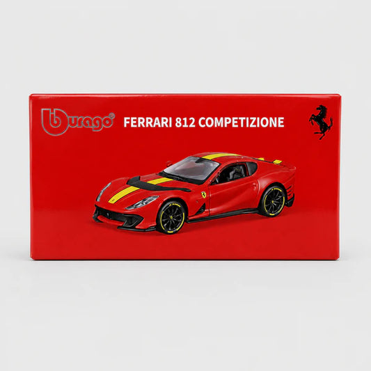 Bburago Ferrari 812 Competizione 1:64 Scale Die Cast Model Car – Red Official Collectible
