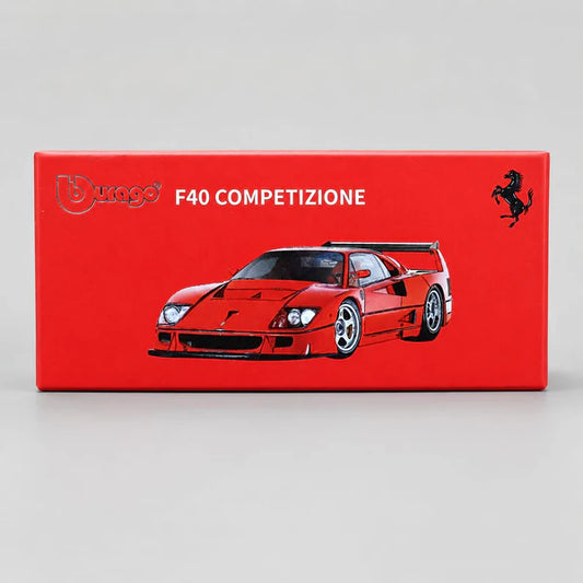 Bburago Ferrari F40 Competizione 1:64 Scale Die Cast Model Car – Red Official Collectible