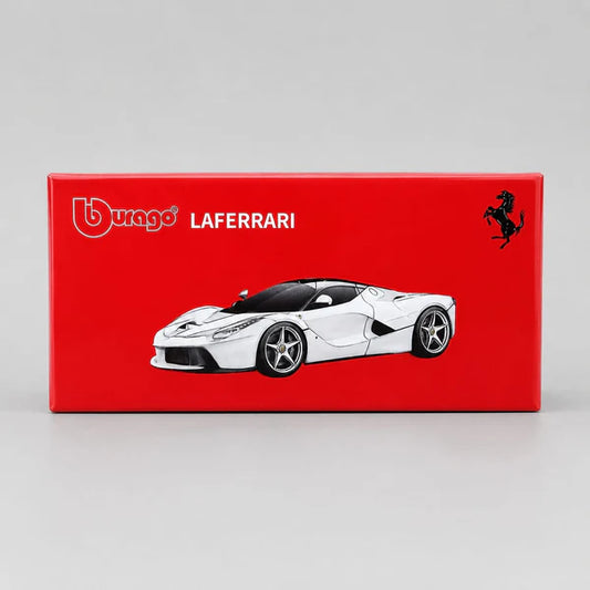 Bburago LaFerrari 1:64 Scale Die Cast Model Car – White Official Collectible