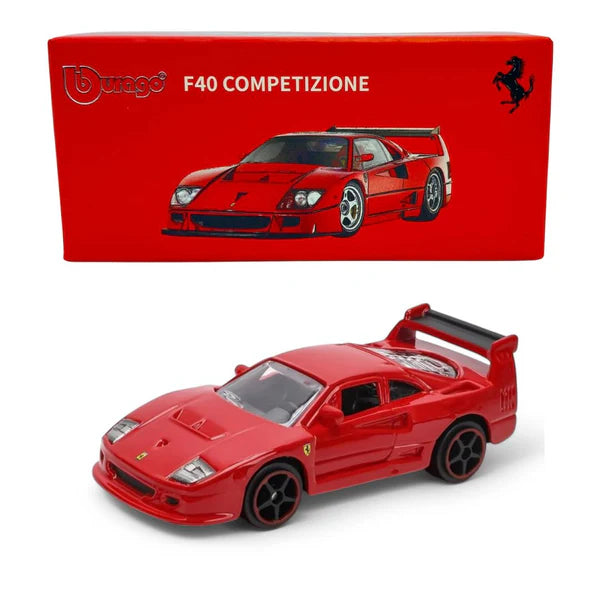 Bburago Ferrari F40 Competizione Diecast Model Car – 1:64 Scale Collectible
