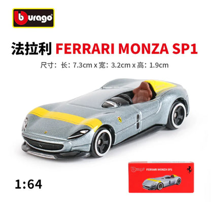 Bburago Ferrari Monza SP1 Diecast Model Car – 1:64 Scale Collectible