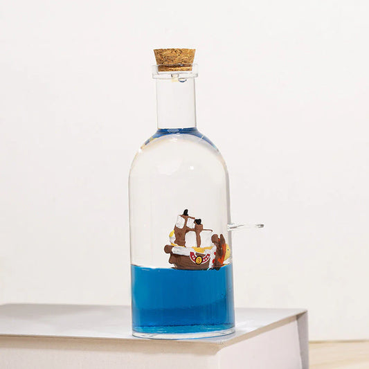 One Piece Luffy Ship in Big Bottle – Glass Nautical Showpiece