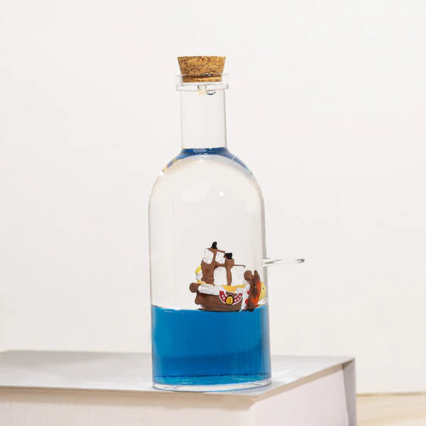 Luffy Thousand Sunny Ship Glass Bottle Showpiece – One Piece Anime Decor